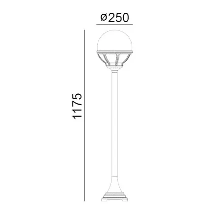 Lampa stojąca ogrodowa BOLOGNA 315B - Norlys