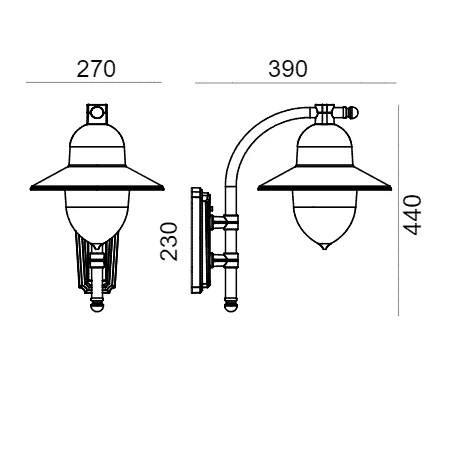 Kinkiet zewnętrzny ogrodowy COMO 370W - Norlys
