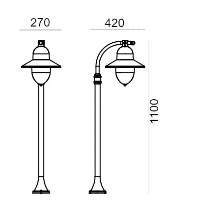 Lampa stojąca zewnętrzna ogrodowa COMO 375W - Norlys