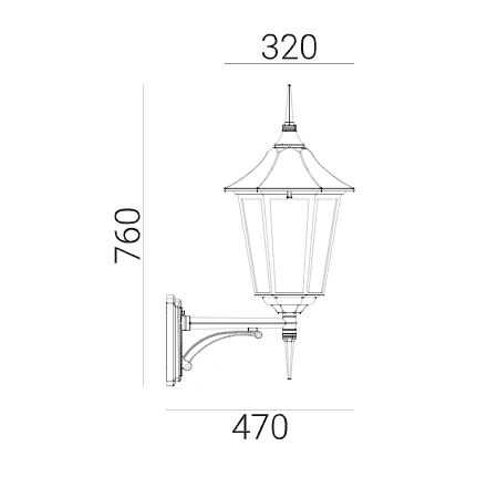 Kinkiet zewnętrzny ogrodowy MODENA BIG 380W - Norlys