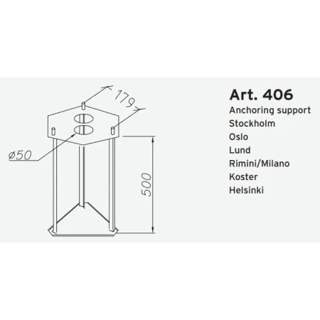 Kotwa do gruntu METAL BASE 406 - Norlys
