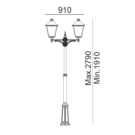 Latarnia ogrodowa zewnętrzna LONDON BIG 492B - Norlys
