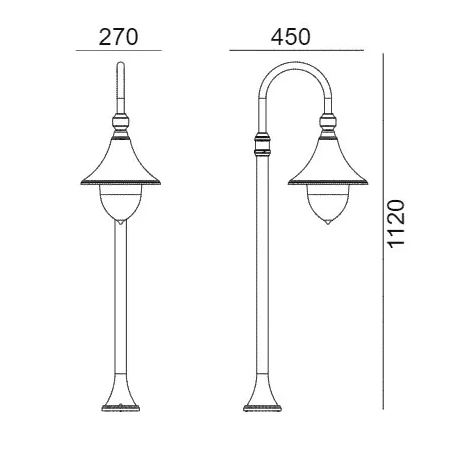 Lampa stojąca ogrodowa FLORENCJA 805B - Norlys