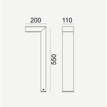 Słupek ogrodowy ASKER LED 7,2W 2700K ściemnialny 55cm 1309 – Norlys