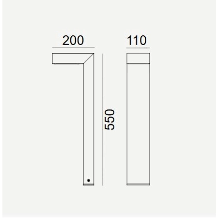 Słupek ogrodowy ASKER LED 7,2W 3000K ściemnialny 55cm 1310 – Norlys