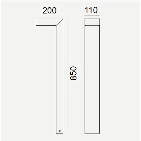 Słupek ogrodowy ASKER LED 7,2W 3000K ściemnialny 85cm 1311 – Norlys