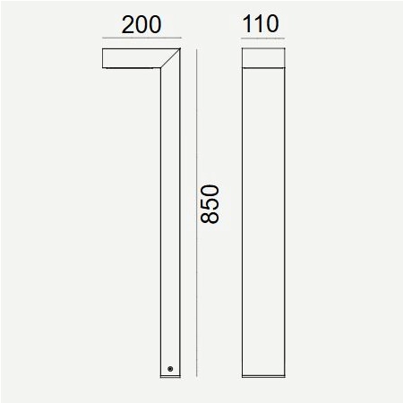 Słupek ogrodowy ASKER LED 8,5W 3000K DALI2 85cm 1312 – Norlys