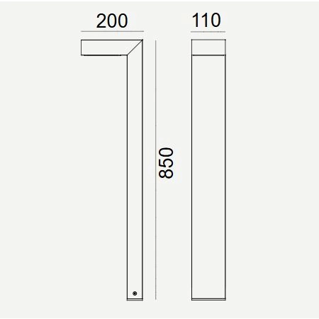 Słupek ogrodowy ASKER LED 7,2W 2700K ściemnialny 85cm 1313 – Norlys