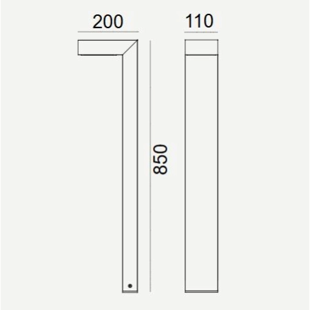 Słupek ogrodowy ASKER LED 7,7W 3000K ściemnialny 85cm IESNA typ II/III 1314 – Norlys