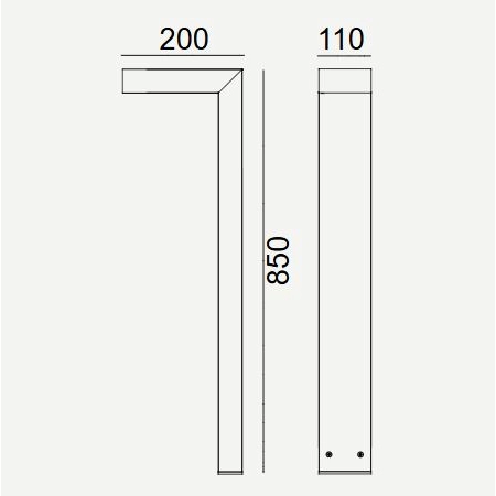 Słupek ogrodowy ASKER LED 7,7W 3000K ściemnialny 85cm IESNA typ V 1316 – Norlys