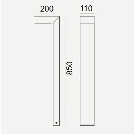 Słupek ogrodowy ASKER LED 7,8W 3000K DALI2 85cm IESNA typ V 1317 – Norlys