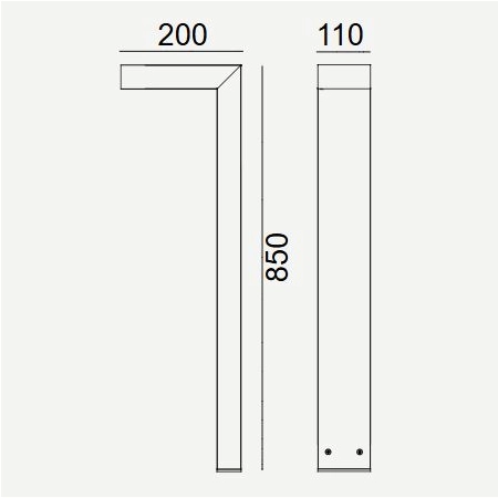 Słupek ogrodowy ASKER LED 7,8W 4000K DALI2 85cm IESNA typ II/III 1319 – Norlys