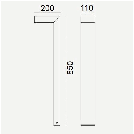 Słupek ogrodowy ASKER LED 7,8W 4000K DALI2 85cm IESNA typ V 1322 – Norlys
