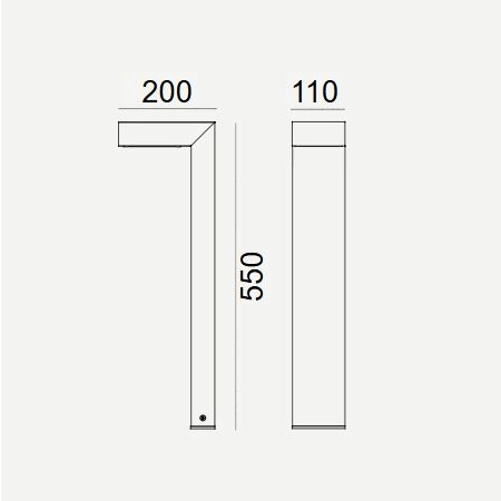 Słupek ogrodowy ASKER LED 9,7W 4000K 55cm PIR 1337 – Norlys