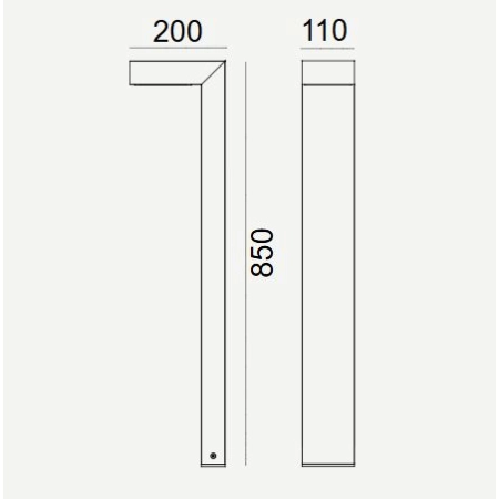 Słupek ogrodowy ASKER LED 9,7W 4000K 85cm PIR 1339 – Norlys