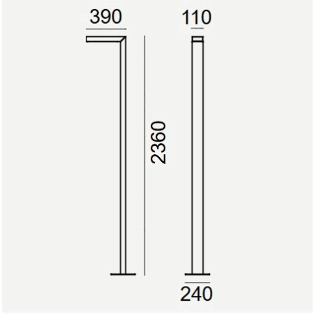 Latarnia jednosegmentowa ASKER LED 12W 3000K 236cm ściemnialna 1363 – Norlys