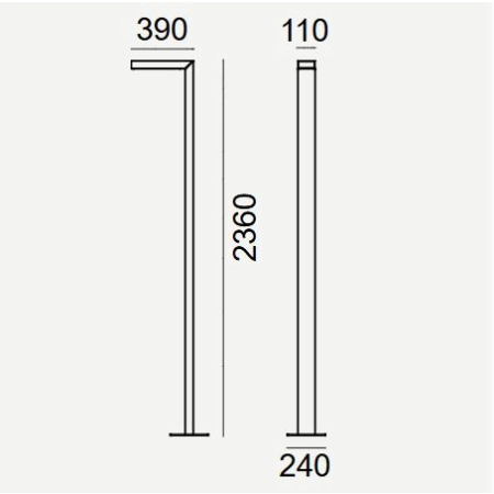 Latarnia jednosegmentowa ASKER LED 7,9W 3000K 236cm IESNA typ III 1367 – Norlys