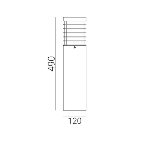 Słupek ogrodowy HALMSTAD LED 8,5W ściemnialny 3000K 49cm 1489 – Norlys