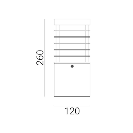 Słupek ogrodowy HALMSTAD E27 26cm 210 – Norlys