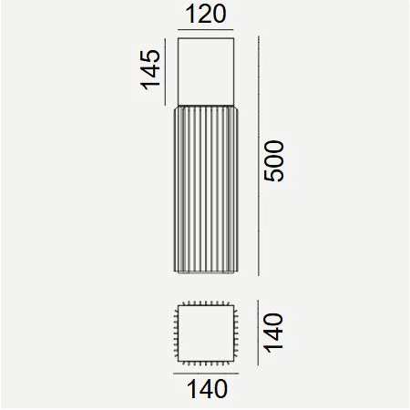 Słupek ogrodowy FRIGGA E27 50cm 2148 – Norlys