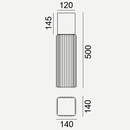 Słupek ogrodowy FRIGGA LED 4,6W DALI2 2700K 50cm 2152 – Norlys