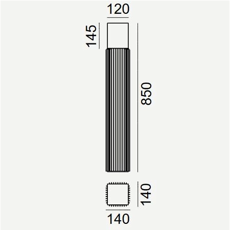 Słupek ogrodowy FRIGGA LED 4,6W DALI2 3000K 85cm 2153 – Norlys