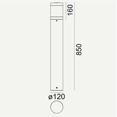 Słupek ogrodowy EGERSUND MINI LED 9,6W DALI2 3000K 85 cm 2302 – Norlys