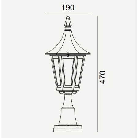 Słupek ogrodowy RIMINI 114 cm 404 – Norlys