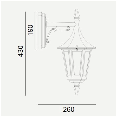 Kinkiet zewnętrzny RIMINI 2591 – Norlys