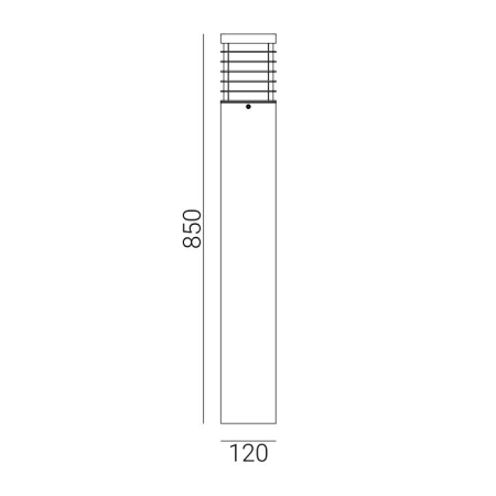 Słupek ogrodowy HALMSTAD E27 85cm 296 – Norlys