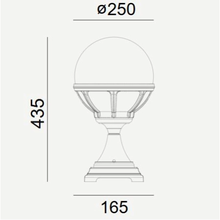 Słupek ogrodowy BOLOGNA E27 43,5 cm 312 – Norlys