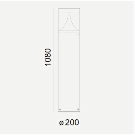Słupek ogrodowy EGERSUND LED 21,9W DALI2 / NightDim 4000K 108 cm 5066 – Norlys