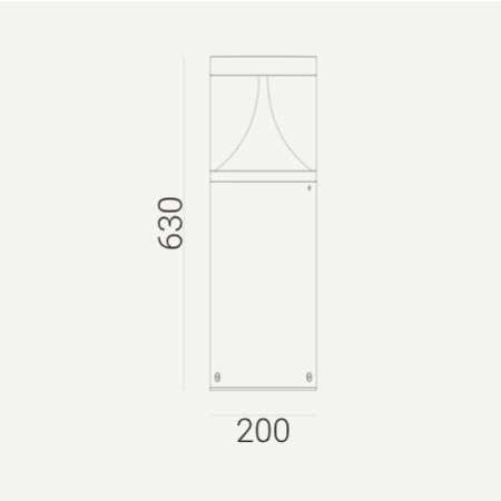 Słupek ogrodowy EGERSUND LED 21,9W DALI2 / NightDim 4000K 63 cm 5067 – Norlys