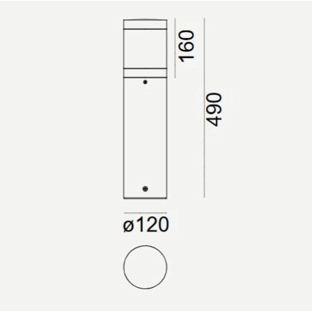 Słupek ogrodowy EGERSUND MINI LED 9,1W ściemnialny 4000K 49 cm 5118 – Norlys