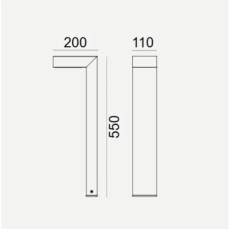 Słupek ogrodowy ASKER LED 7,2W 4000K ściemnialny 55cm 5120 – Norlys