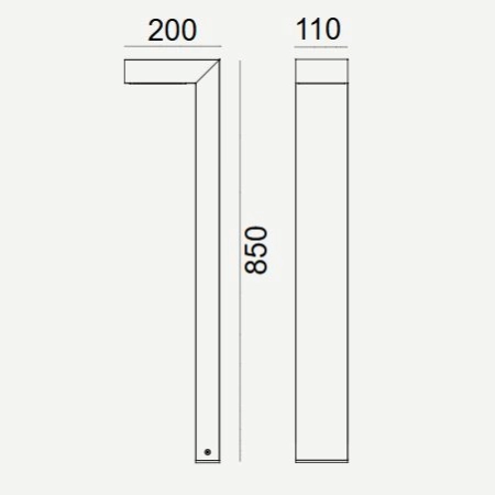 Słupek ogrodowy ASKER LED 7,2W 4000K ściemnialny 85cm 5124 – Norlys