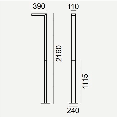 Latarnia dwusegmentowa ASKER LED 18W 4000K 216cm ściemnialna 5126 – Norlys