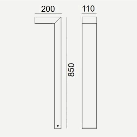 Słupek ogrodowy ASKER LED 7,2W 2700K DALI2 85cm 5158 – Norlys