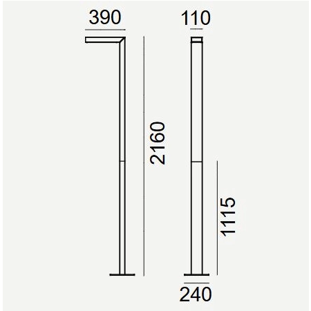 Latarnia dwusegmentowa ASKER LED 7,4W 4000K 216cm IESNA typ III 5166 – Norlys