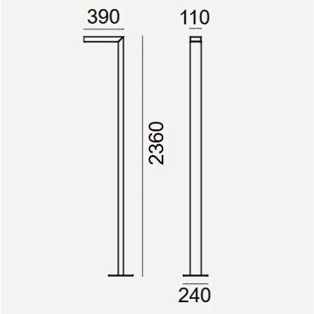 Latarnia jednosegmentowa ASKER LED 8,6W 4000K 236cm DALI2/NightDim IESNA typ III 5169 – Norlys