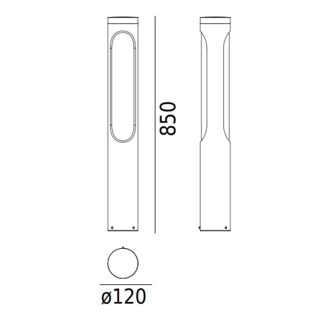 Słupek ogrodowy KISA LED 27W DALI2 / NightDim 3000K dwustronny 5186 – Norlys