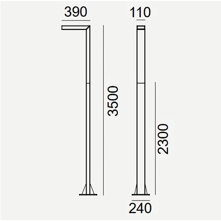 Latarnia dwusegmentowa ASKER LED 19,5W 3000K 350cm ściemnialna IEASNA typ V 5202 – Norlys