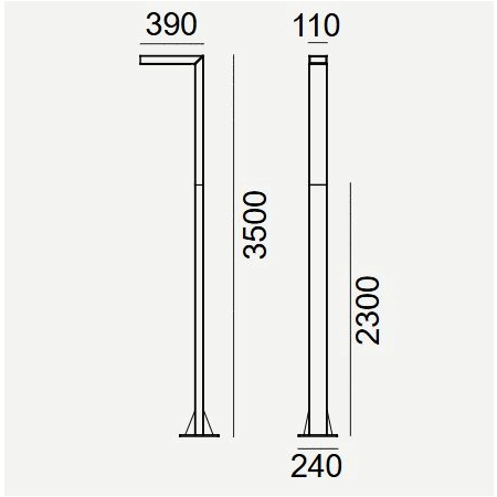 Latarnia dwusegmentowa ASKER LED 19,4W 3000K 350cm ściemnialna IEASNA typ III 5206 – Norlys