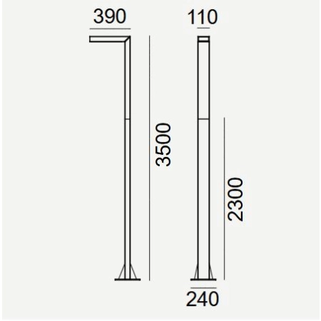 Latarnia dwusegmentowa ASKER LED 19,4W 4000K 350cm ściemnialna IEASNA typ III 5207 – Norlys
