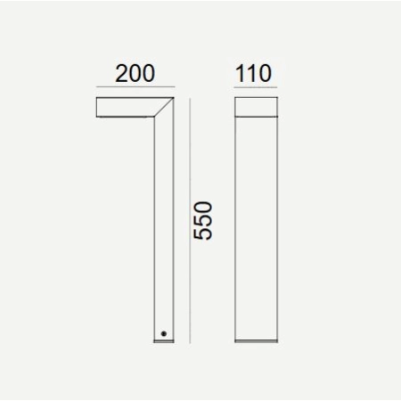 Słupek ogrodowy ASKER LED 8,5W 3000K DALI2 55cm 5208 – Norlys