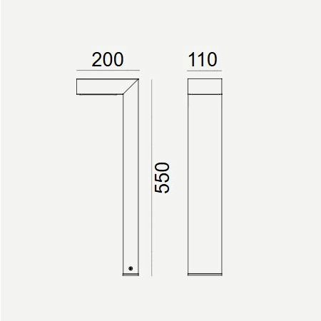Słupek ogrodowy ASKER LED 7,1W 4000K DALI2 55cm 5209 – Norlys