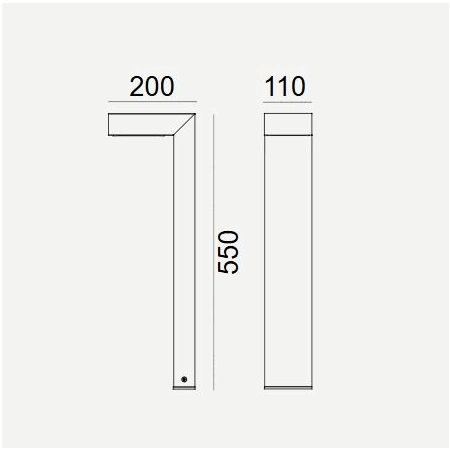 Słupek ogrodowy ASKER LED 7,7W 3000K ściemnialny 55cm IESNA typ II/III 5214 – Norlys