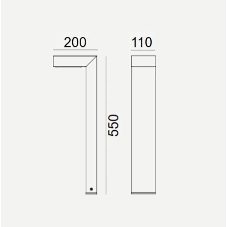 Słupek ogrodowy ASKER LED 7,7W 3000K ściemnialny 55cm IESNA typ V 5216 – Norlys