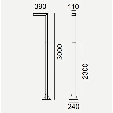 Latarnia dwusegmentowa ASKER LED 19,5W 3000K 300cm ściemnialna IEASNA typ V 5224 – Norlys