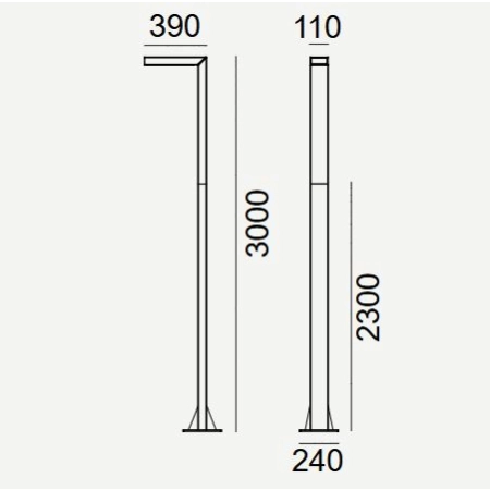 Latarnia dwusegmentowa ASKER LED 19,4W 3000K 300cm ściemnialna IEASNA typ III 5228 – Norlys